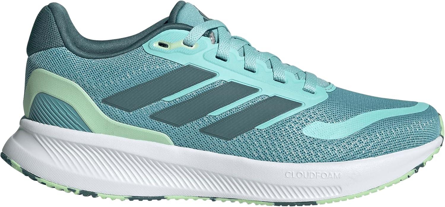 imageadidas UnisexChild Run Falcon 5 SneakerMint TonPreloved TealSemi Green Spark