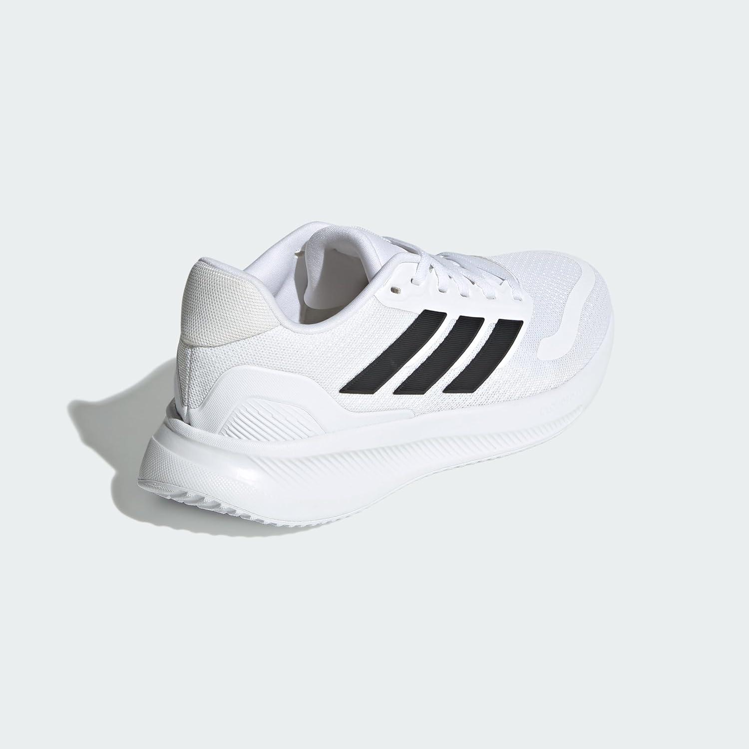 imageadidas UnisexChild Run Falcon 5 SneakerWhiteBlackBlack