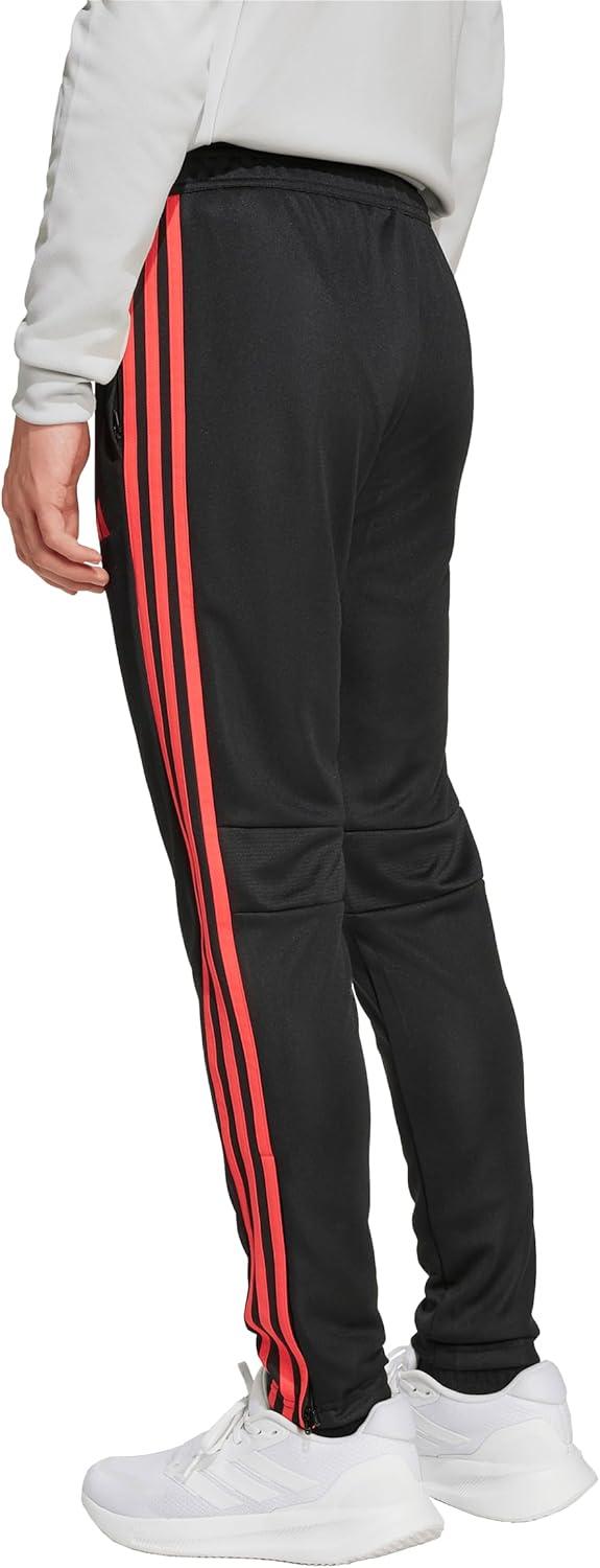 imageadidas UnisexKids Tiro 25 Essentials Training Track PantsBlackSemi Lucid Red
