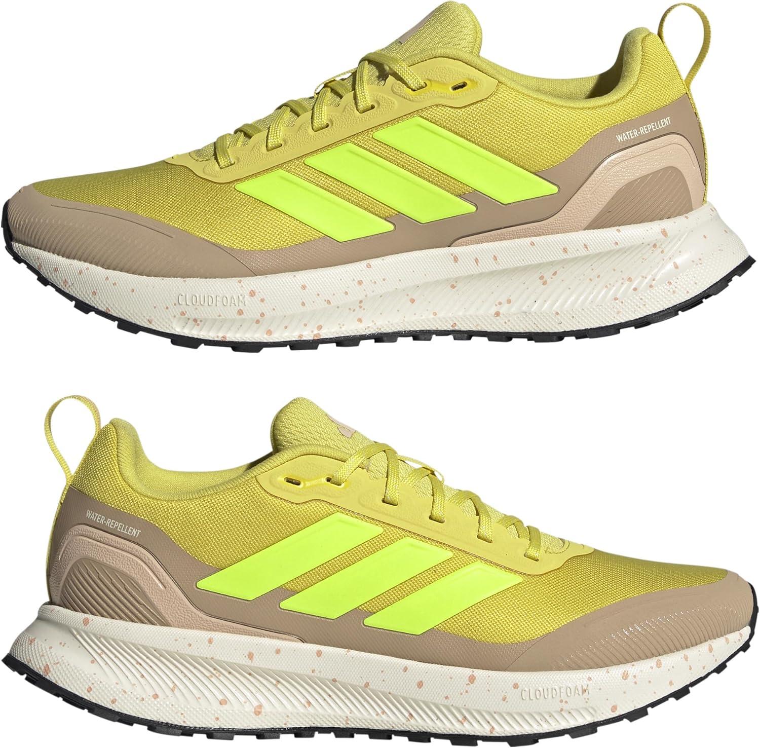 imageadidas Womens Run Falcon 5 Trail SneakerPure Sulfur Lucid Lemon Warm Sandstone