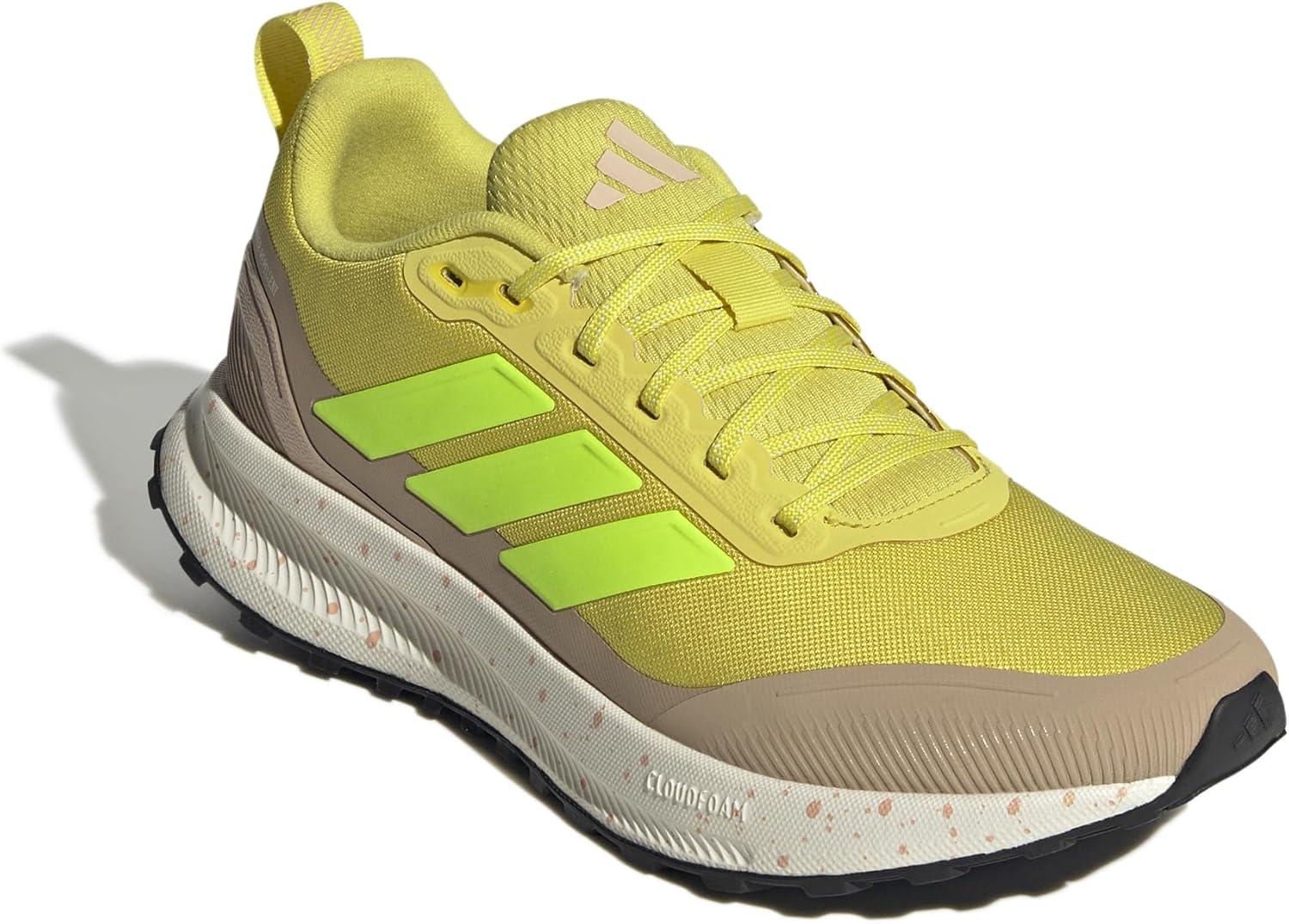 imageadidas Womens Run Falcon 5 Trail SneakerPure Sulfur Lucid Lemon Warm Sandstone