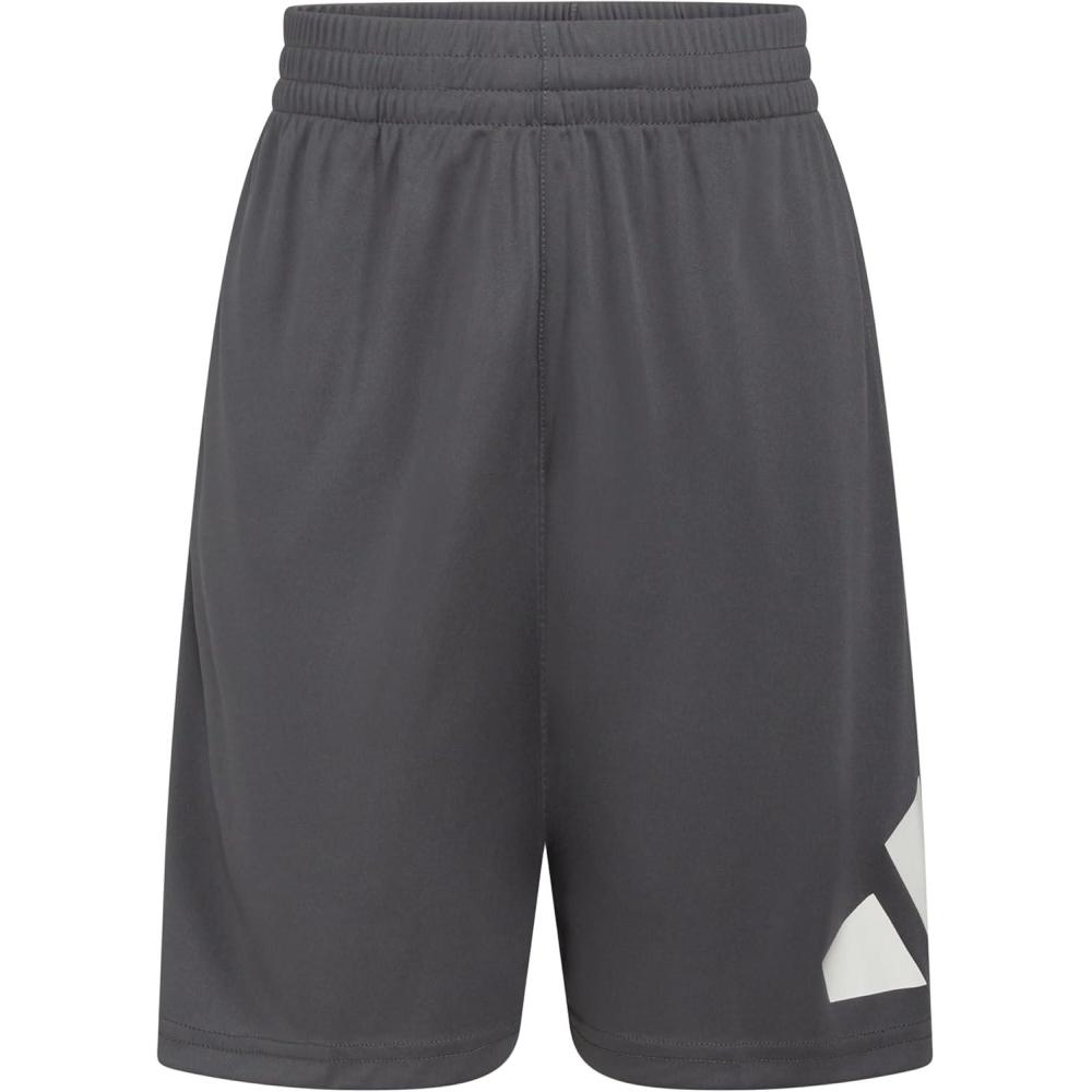 imageadidas Boys Elastic Waistband Performance ShortsDark Grey
