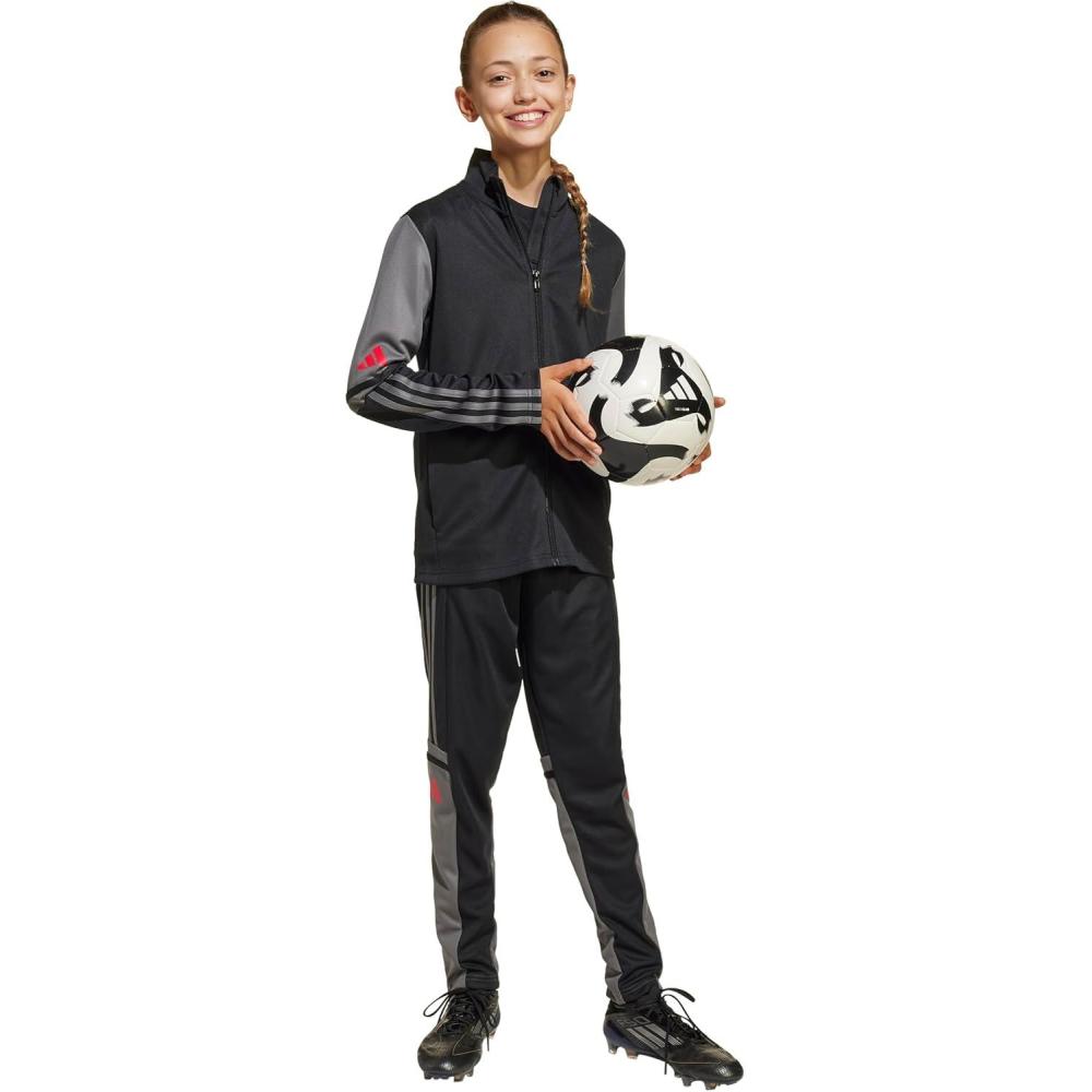 imageadidas Boys Squadra 25 Training PantsBlackTeam GreyPure Ruby