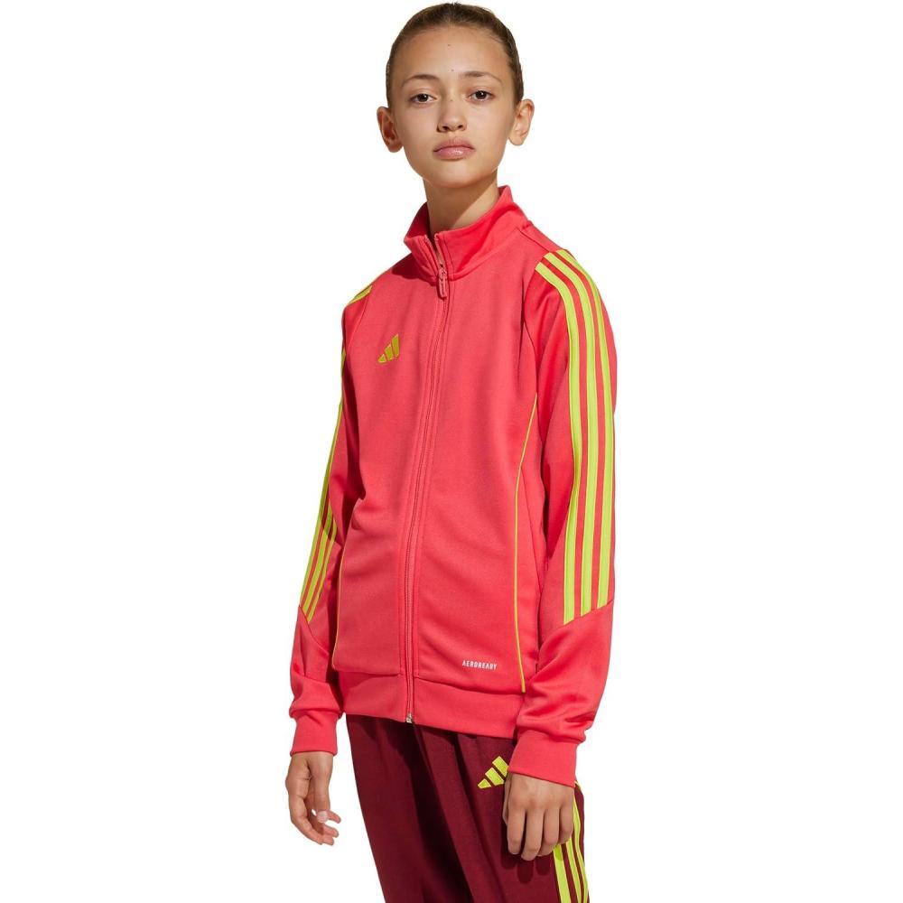 imageadidas Boys Tiro 24 Training JacketPinkSemi Solar Yellow
