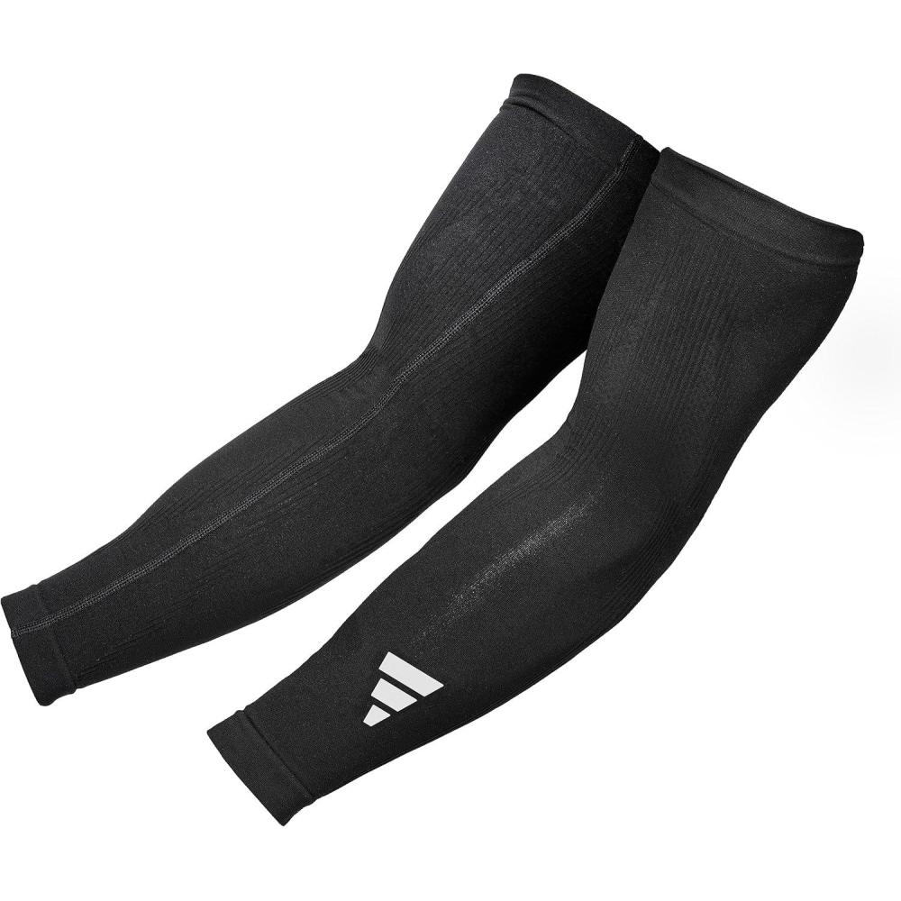 imageadidas Compression Arm Sleeves Lightweight TemperatureRegulating Compression SleevesBlack V1