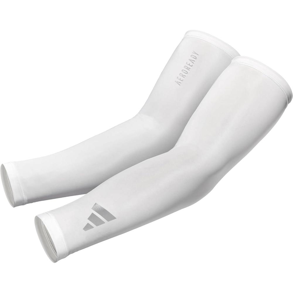 imageadidas Compression Arm Sleeves Lightweight TemperatureRegulating Compression SleevesWhite