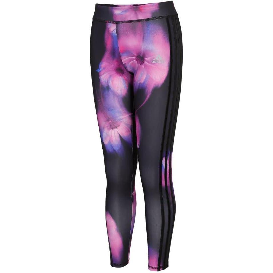 imageadidas Girls Aeroready Performance Long TightsBlack and Purple