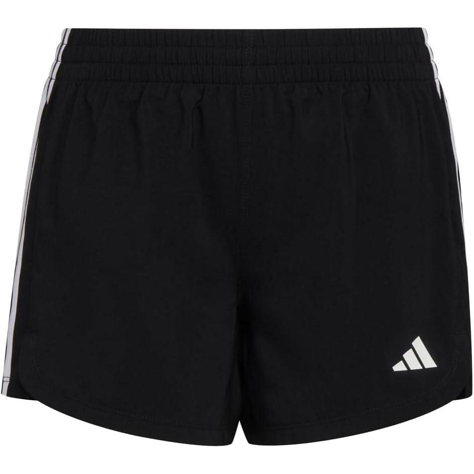 imageadidas Girls Elastic Waistband Retro Woven Gym ShortsBlack