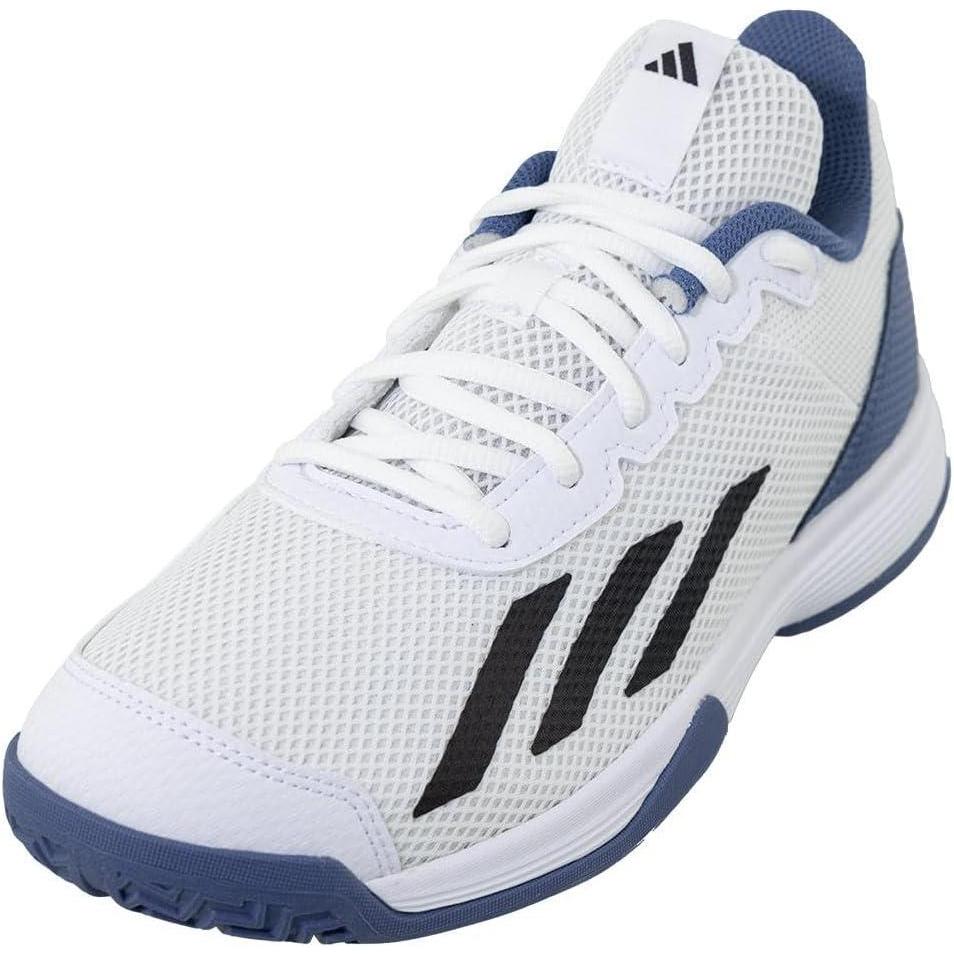 imageadidas Kids Court Flash SneakersWhiteBlackCrew Blue