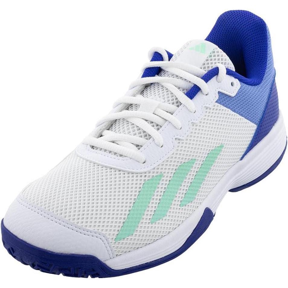 imageadidas Kids Court Flash SneakersWhitePulse MintLucid Blue