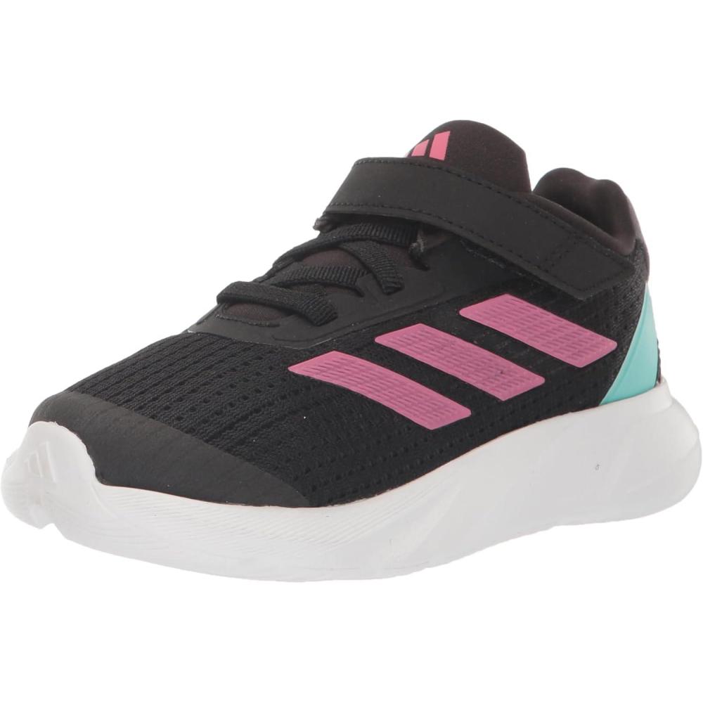 imageadidas Kids Duramo SL Elastic Lace SneakersCore BlackPink FusionWhite