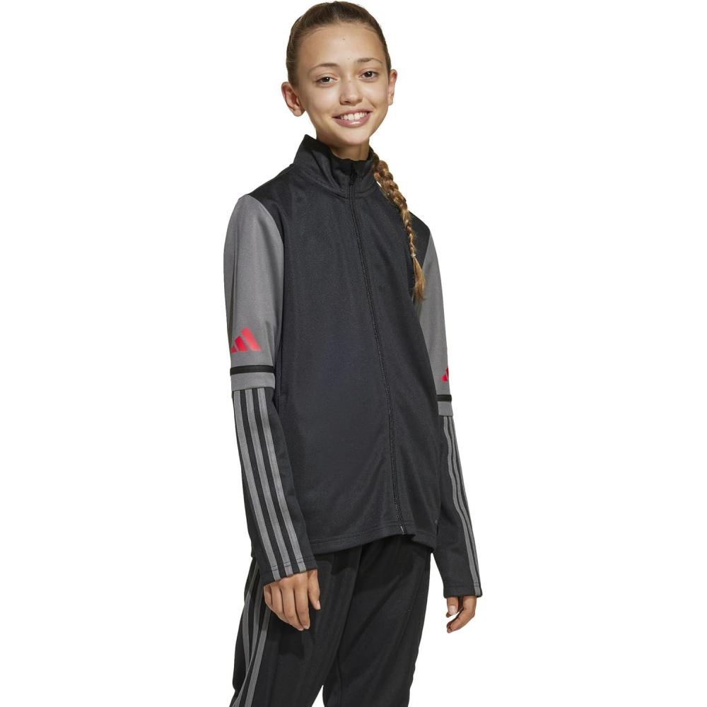 imageadidas Kids Squadra 25 Training JacketBlackTeam GreyPure Ruby