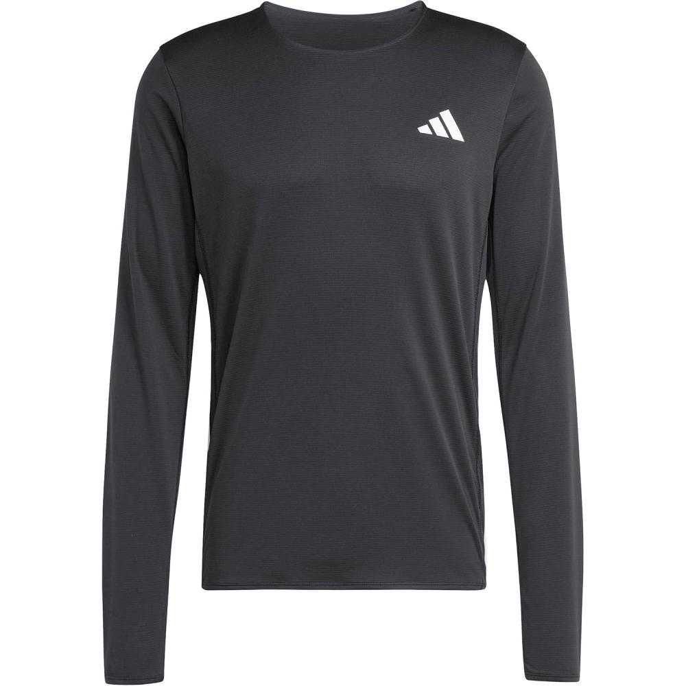 imageadidas Mens Adizero Long Sleeve Running TShirtBlack