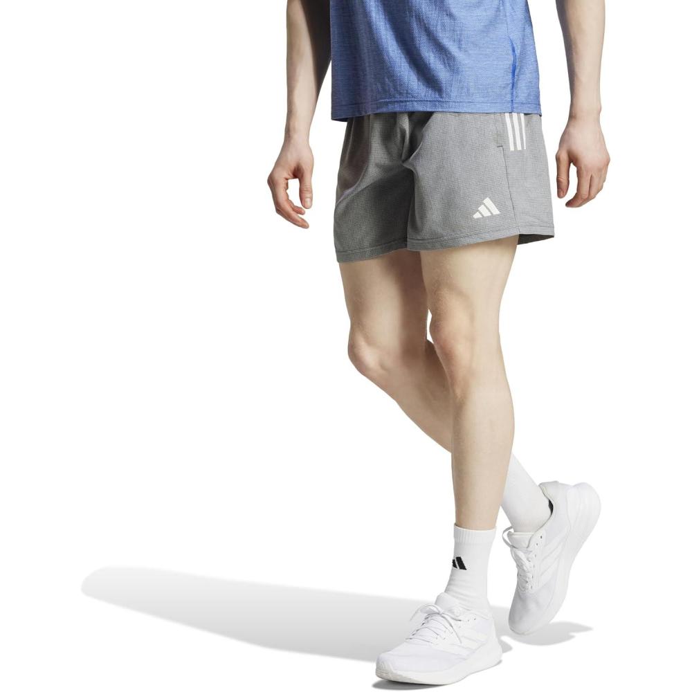 imageadidas Mens Own The Run ShortGreyWhite Melange