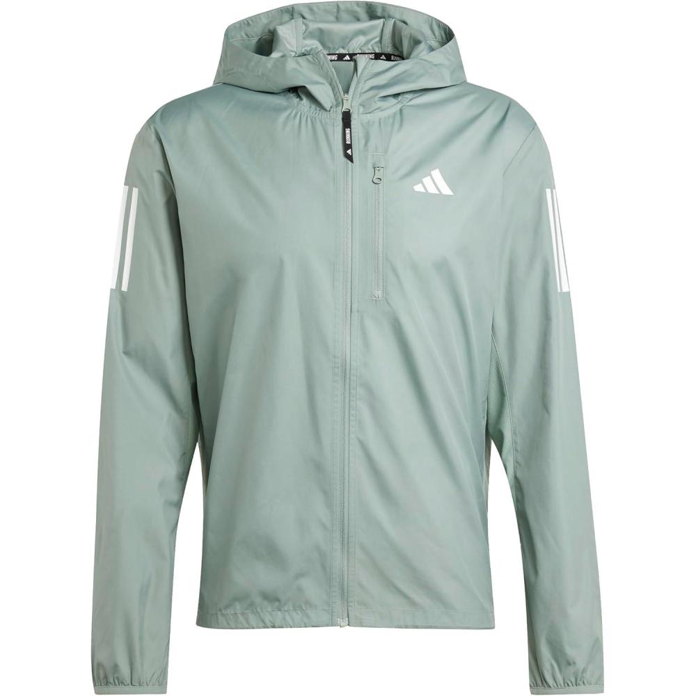 imageadidas Mens Own the Run JacketSilver Green