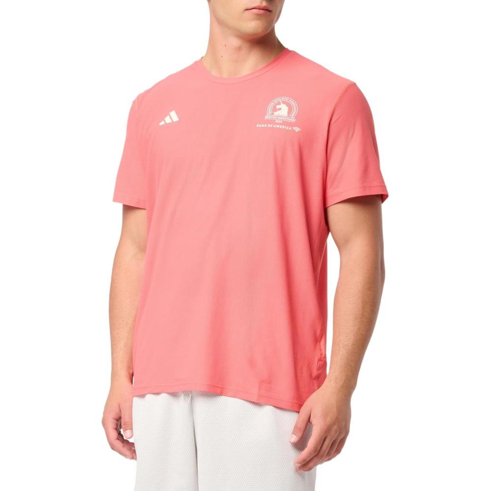 imageadidas Mens Standard Boston Marathon 2024 Own The Run TShirtPreloved Scarlet