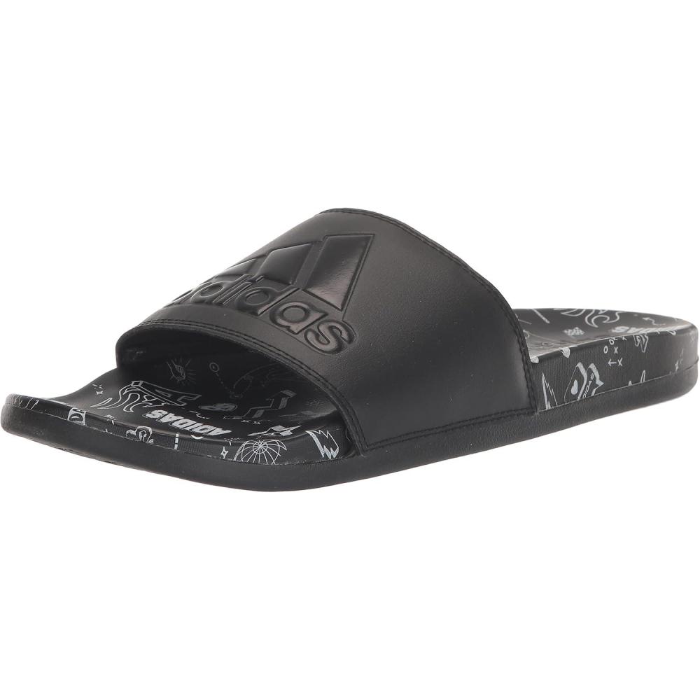 imageadidas Unisex Adilette Comfort Slide SandalBlackBlackWhite 2021