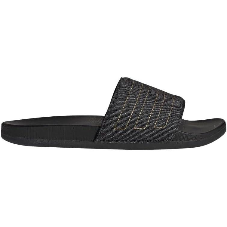 imageadidas Unisex Adilette Comfort Slide SandalCore BlackPreloved YellowCore Black