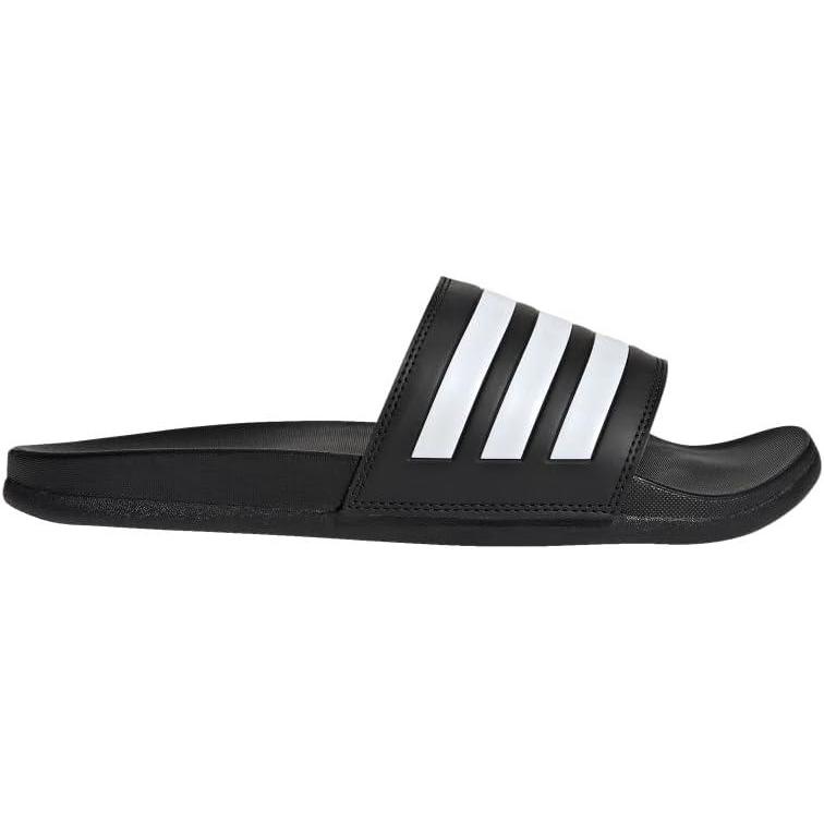 imageadidas Unisex Adilette Comfort Slide SandalCore BlackWhite