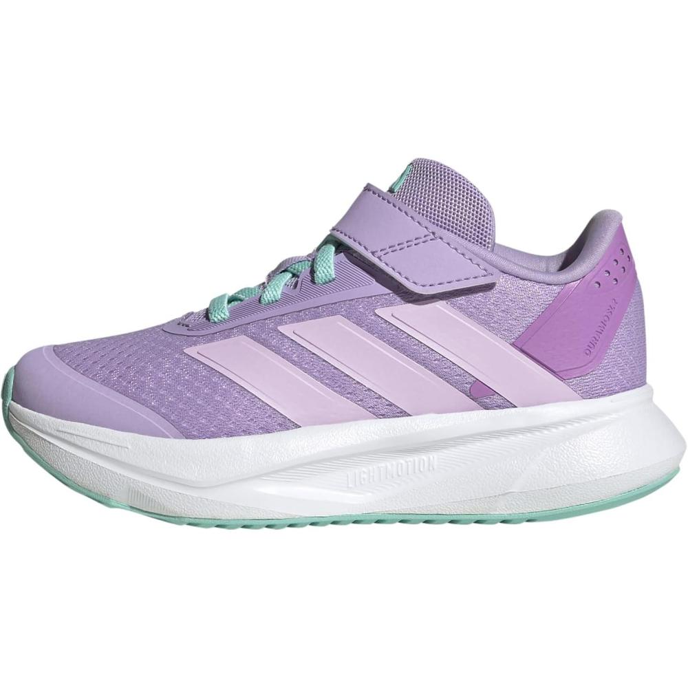 imageadidas UnisexChild Duramo Sl Elastic Lace ampamp Strap RunningPowder PlumIce LavenderFlash Aqua