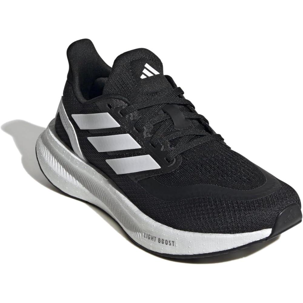 imageadidas UnisexChild Pureboost Light Running SneakerBlackWhiteBlack