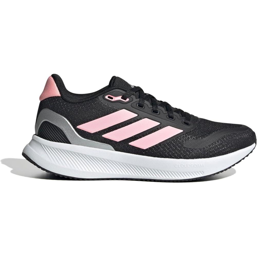 imageadidas UnisexChild Run Falcon 5 SneakerBlackPink SparkSilver Metallic