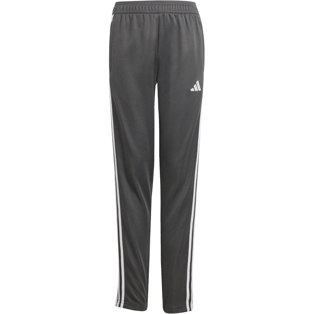 imageadidas UnisexKids Tiro 25 Essentials Training Track PantsGreyWhite