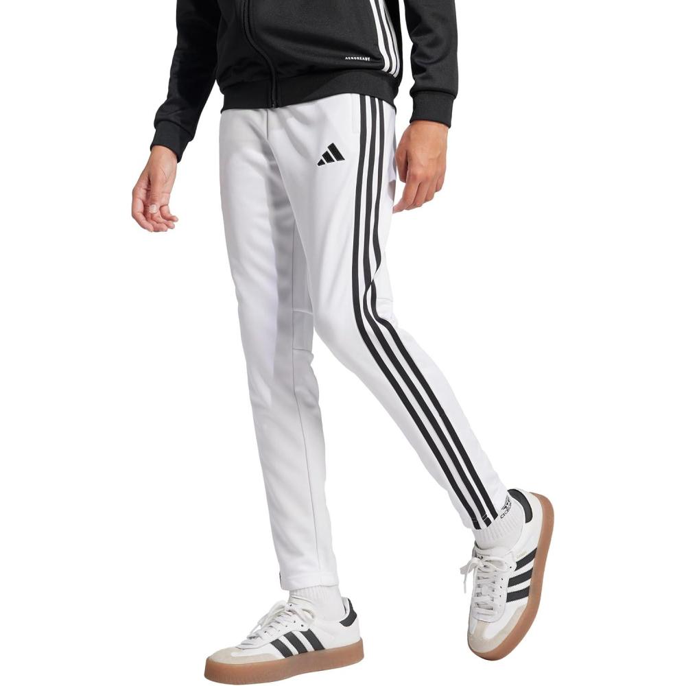 imageadidas UnisexKids Tiro 25 Essentials Training Track PantsWhiteBlack