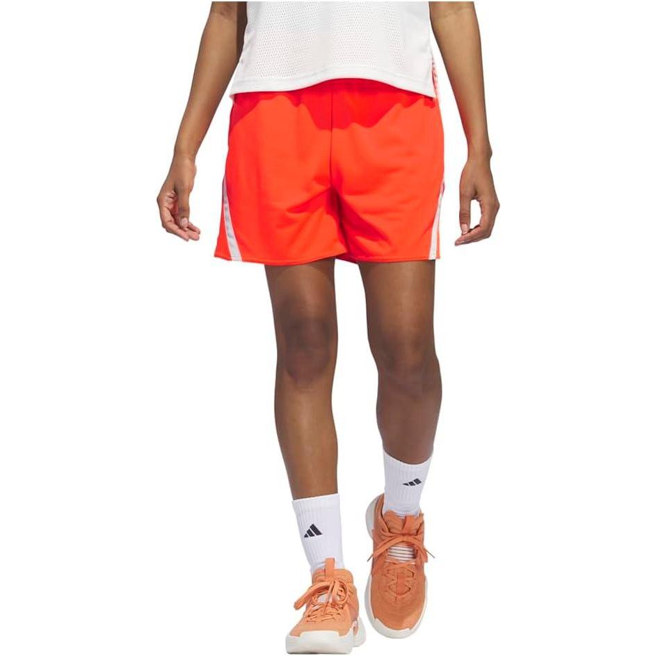 imageadidas Womens Select Basketball ShortsSolar RedCloud White