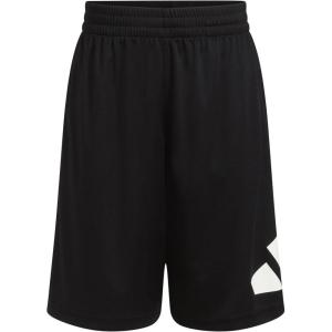 adidas Boys’ Elastic Waistband Performance Shorts(Black Adi)
