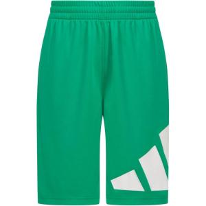 adidas Boys’ Elastic Waistband Performance Shorts(Court Green)