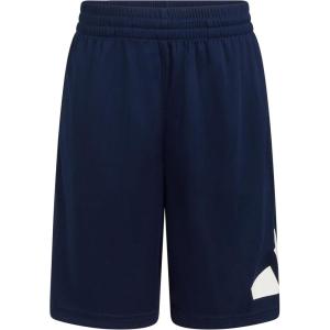 adidas Boys’ Elastic Waistband Performance Shorts(Navy Blue)