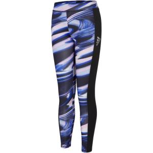 adidas Girls’ Aeroready Performance Long Tights(Black With Purple)