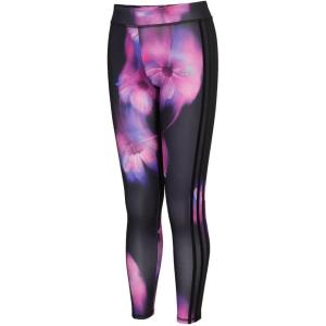 adidas Girls’ Aeroready Performance Long Tights(Black and Purple)