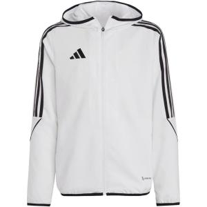 adidas Kids Boys Tiro23 League Windbreaker Soccer Cleats Full Zip – White(White)