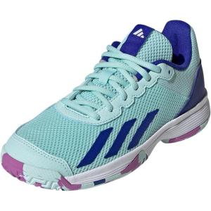 adidas Kids’ Court Flash Sneakers(Semi Flash Aqua/Lucid Blue/Purple Burst)