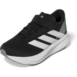 adidas Kids’ Duramo SL Elastic Lace Sneakers(Black/White/Grey)