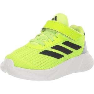 adidas Kids’ Duramo SL Elastic Lace Sneakers(Lucid Lemon/Core Black/Wonder Blue)