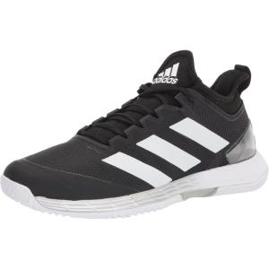adidas Men’s Adizero Ubersonic 4 Tennis Shoe(Black/White/Silver Metallic)
