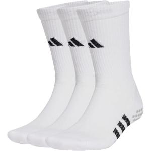 adidas Men’s Crew Socks 3-Pack – Cushioned for Workout(White / Black)