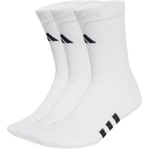 adidas Men’s Crew Socks 3-Pack – Cushioned for Workout(White/White/White (Ht3452))
