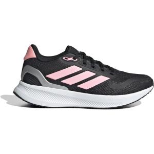 adidas Unisex-Child Run Falcon 5 Sneaker(Black/Pink Spark/Silver Metallic)