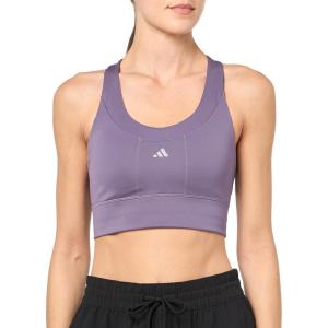 adidas Women’s Run Pocket Medium-Support Bra(Shadow Violet)