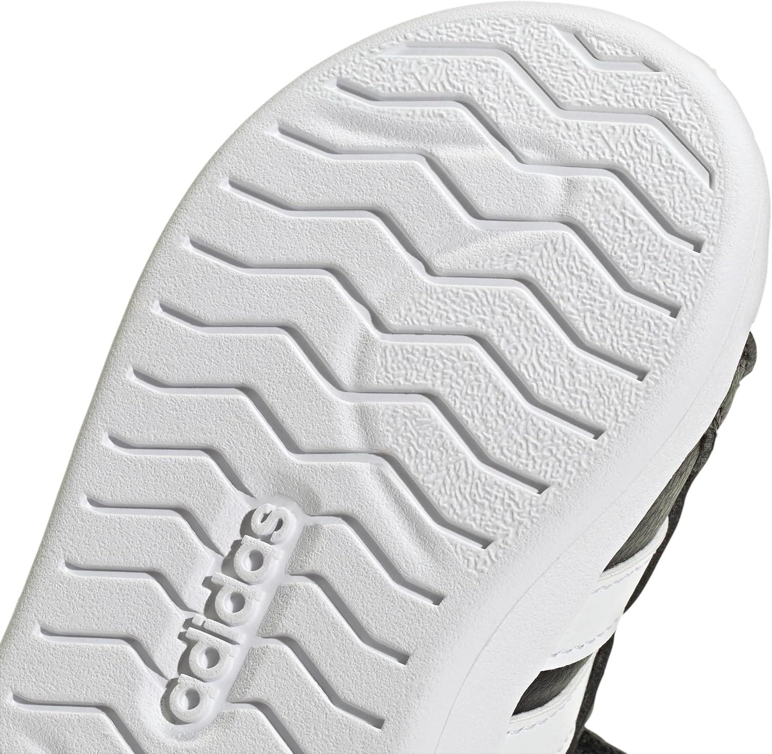 imageAdidas BabyBoys Streettalk Elastic Lace ampamp Strap SneakerBlackWhiteWhite