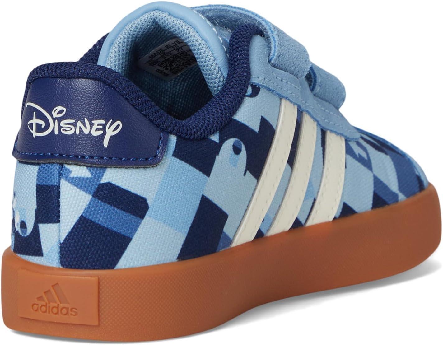 imageAdidas BabyBoys Vl Court 30 Hook ampamp Loop SneakerAsh BlueOff WhiteCrew Blue