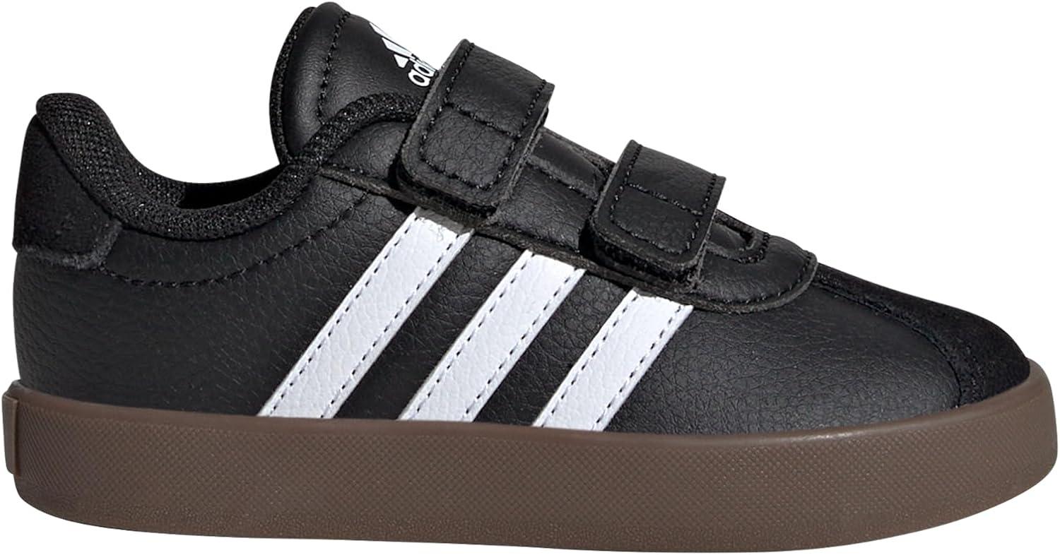 imageAdidas BabyBoys Vl Court 30 Hook ampamp Loop SneakerBlackWhiteBlack