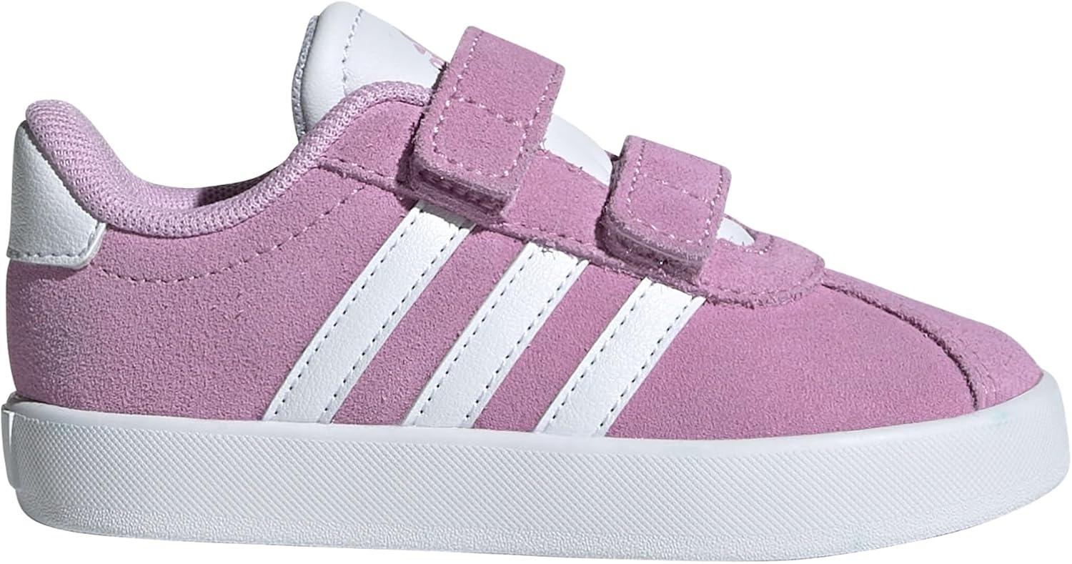 imageAdidas BabyBoys Vl Court 30 Hook ampamp Loop SneakerBliss LilacWhiteGrey