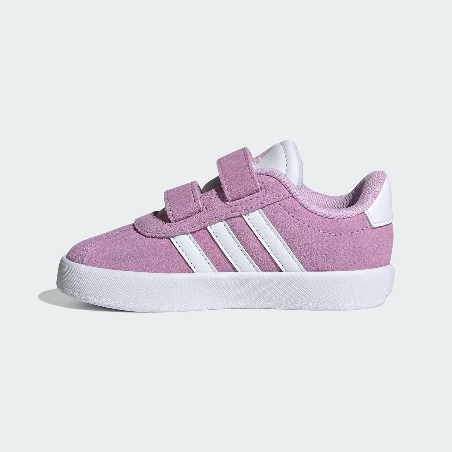 imageAdidas BabyBoys Vl Court 30 Hook ampamp Loop SneakerBliss LilacWhiteGrey