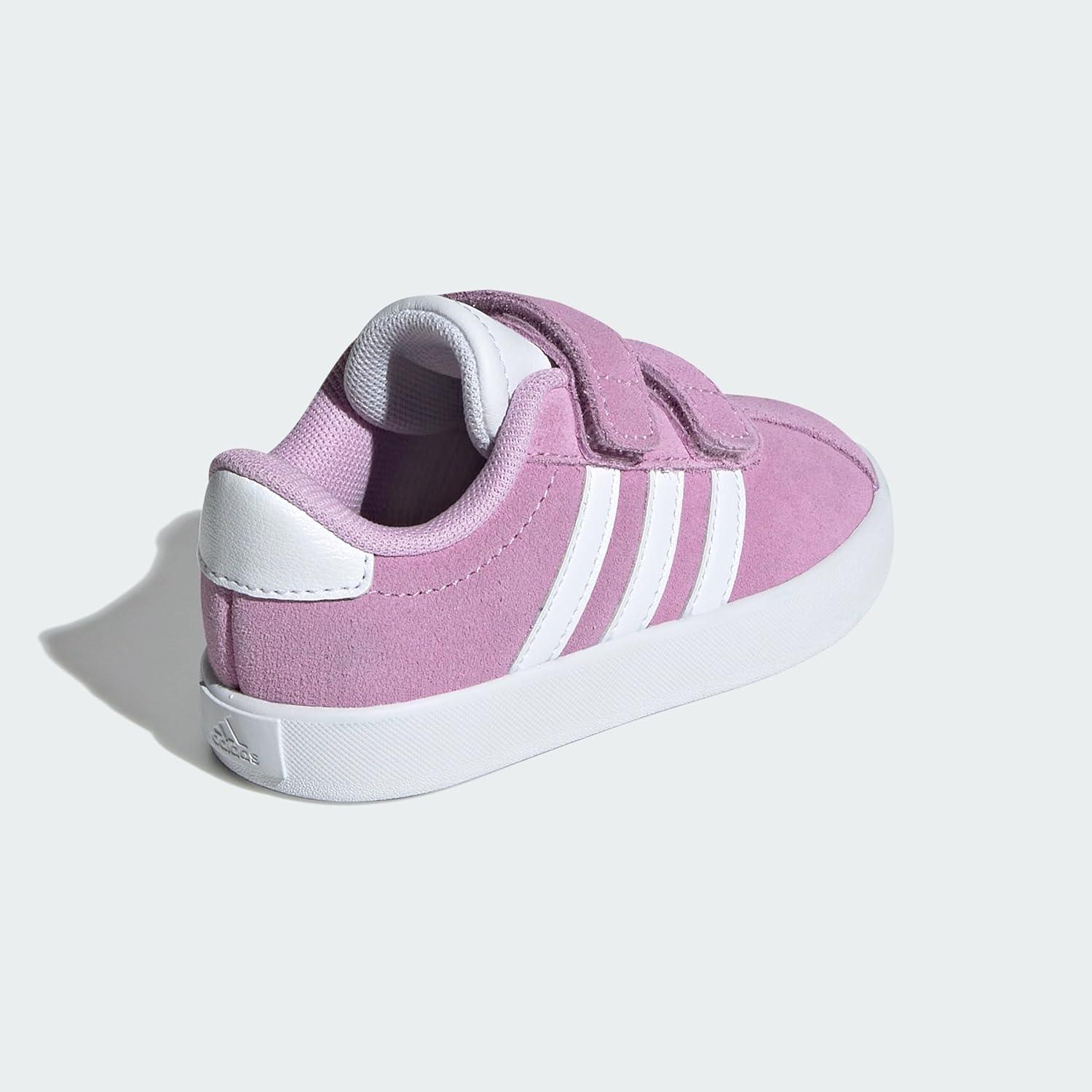 imageAdidas BabyBoys Vl Court 30 Hook ampamp Loop SneakerBliss LilacWhiteGrey