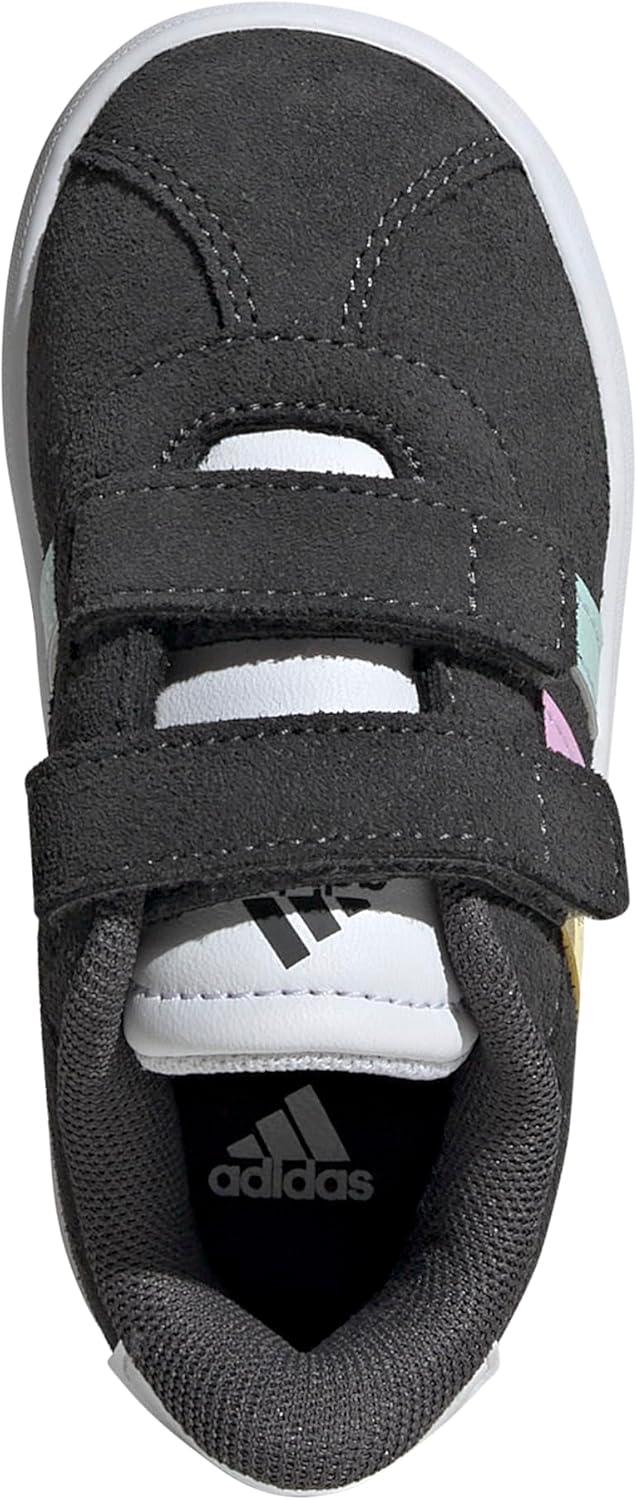 imageAdidas BabyBoys Vl Court 30 Hook ampamp Loop SneakerGreyHalo MintBliss Lilac